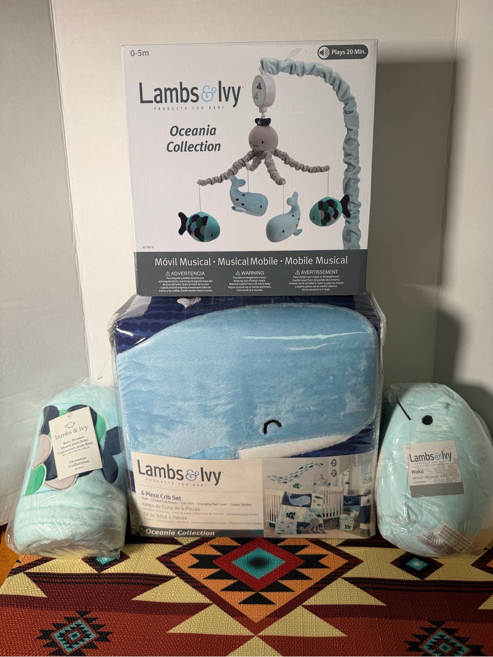 Oceania Collection Baby Bedding Set in Light Blue